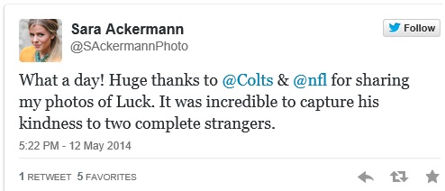 andrew luck wedding photo bomb tweet