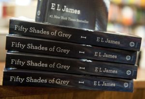 Copies of the book "Fifty Shades of Grey