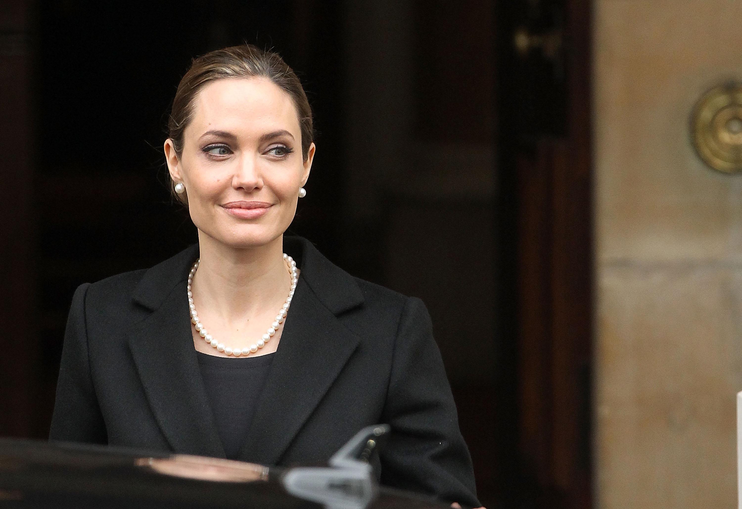 Angelina Jolie Attends The G8 Summit In London