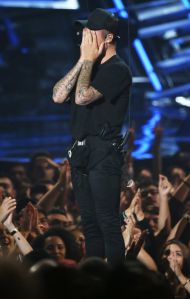 performs/speaks onstage during the 2015 MTV Video Music Awards held at Microsoft Theater on August 30, 2015 in Los Angeles, California.