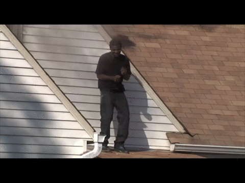 Man Dances On Roof Of Burning House