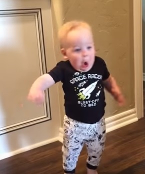 Baby Scared by Grandfather