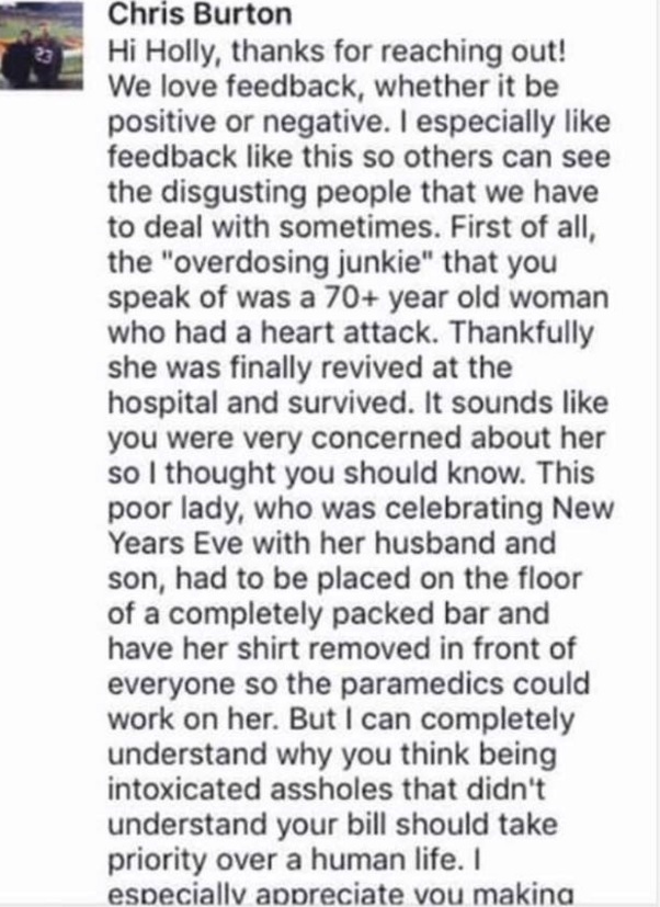 Kilroys Facebook Response