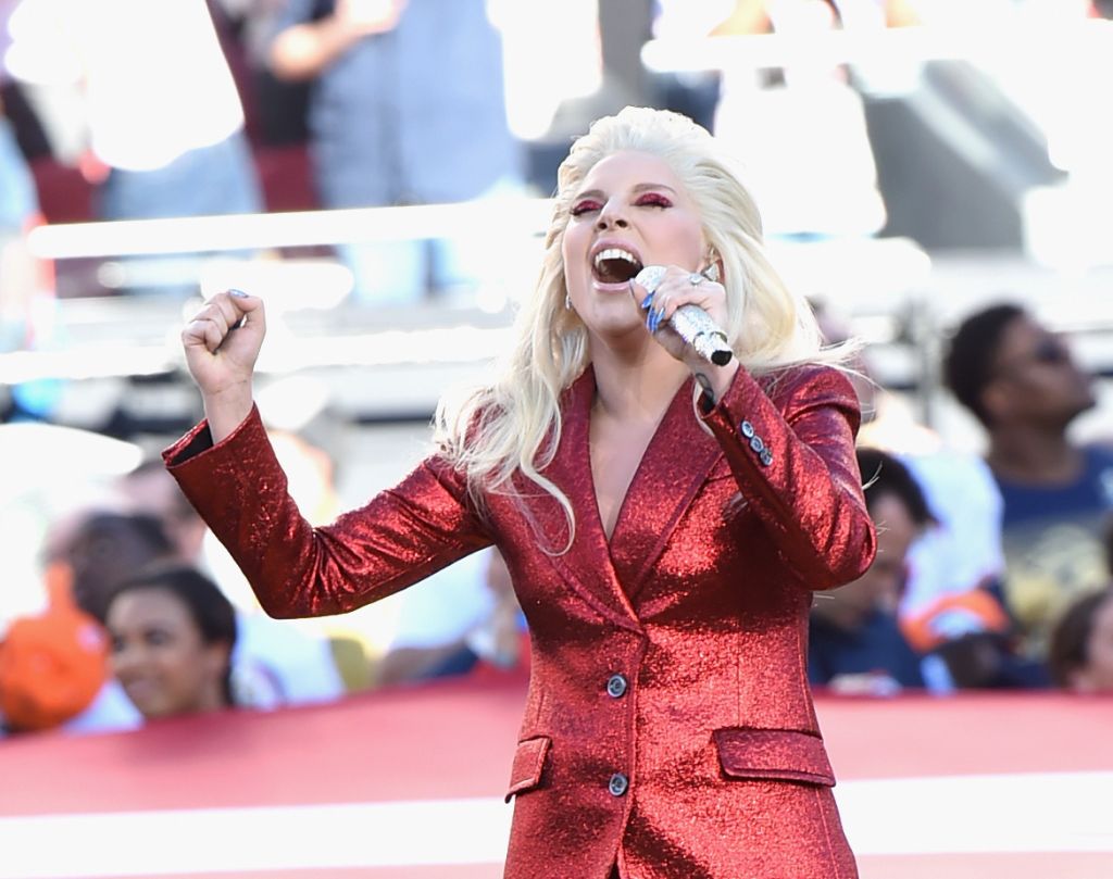 Lady Gaga Sings The National Anthem At Super Bowl 50