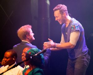 Prince Harry With Coldplay