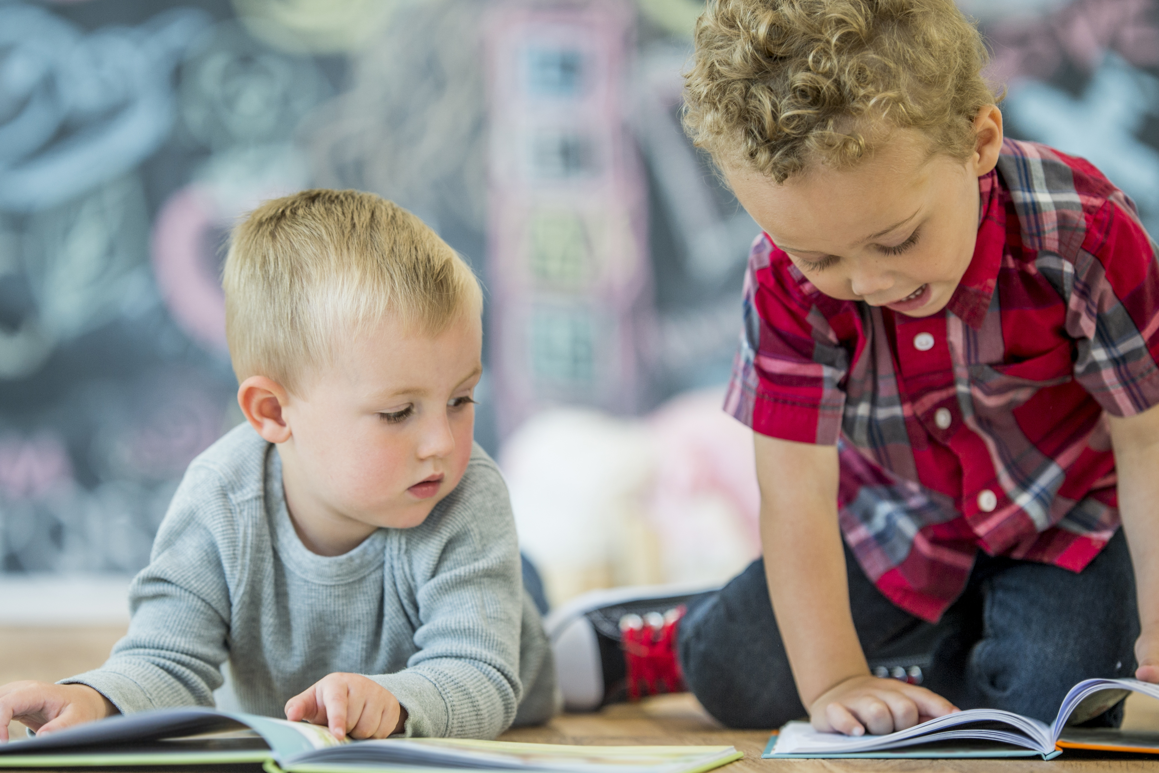 Boys Sharing Books