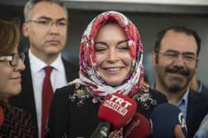 American actress Lindsay Lohan in Gaziantep