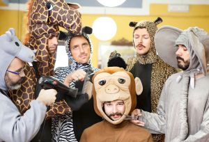 Monkey in Hair Salon