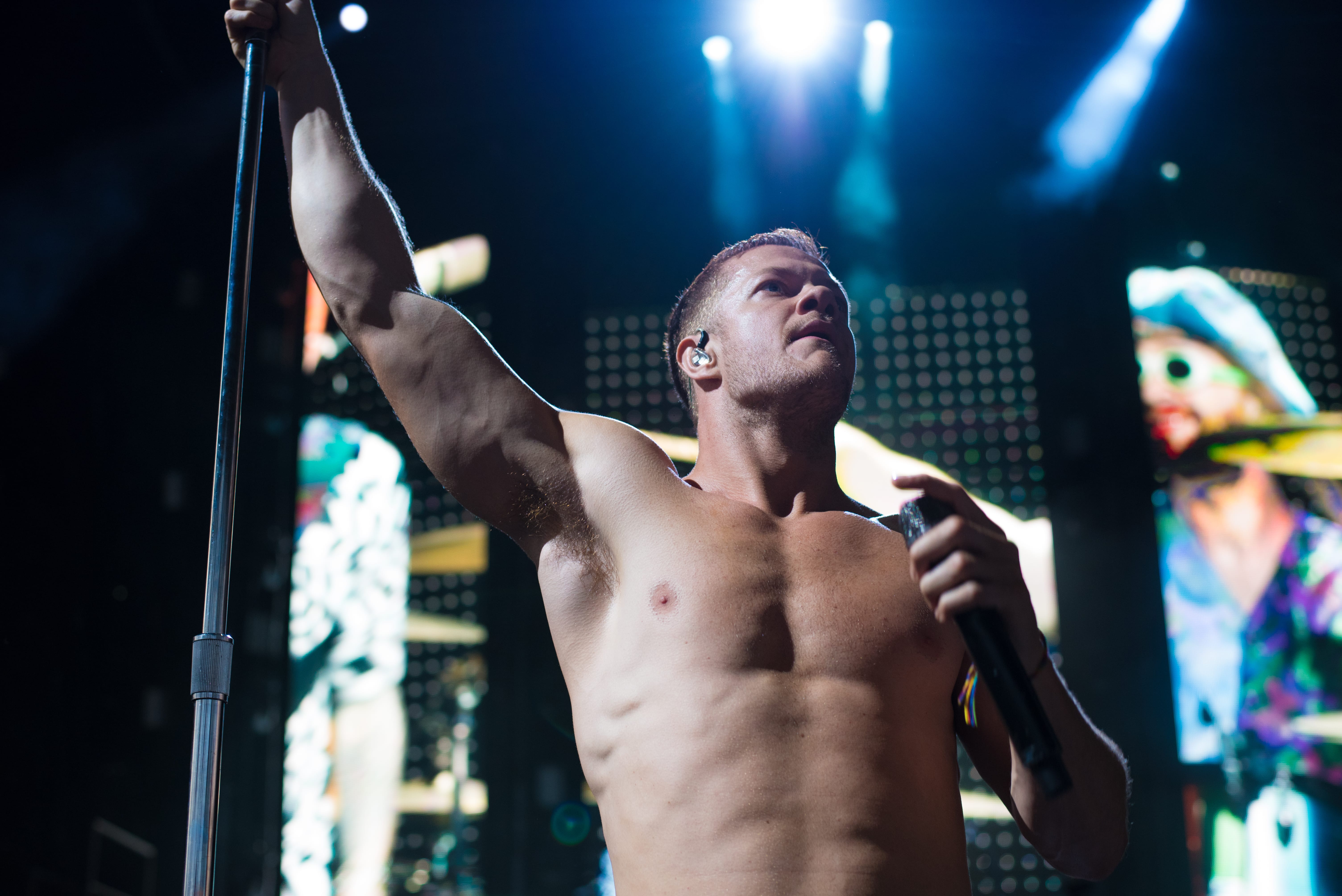 Dan Reynolds Shirtless (Imagine Dragon Photos-Indy)