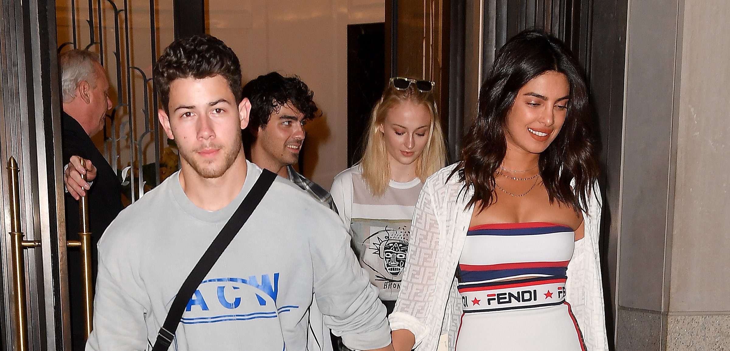 Nick Jonas and Priyanka Chopra at 2018 US Open