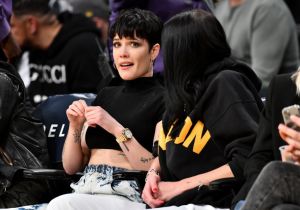 Celebrities At The Los Angeles Lakers Game