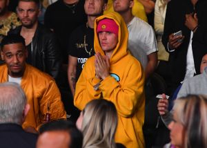 Justin Bieber Attends Logan Paul Vs KSI