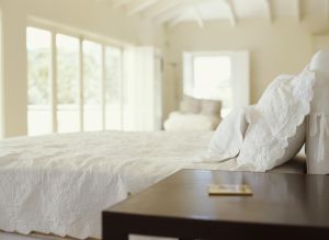 bed in a bedroom