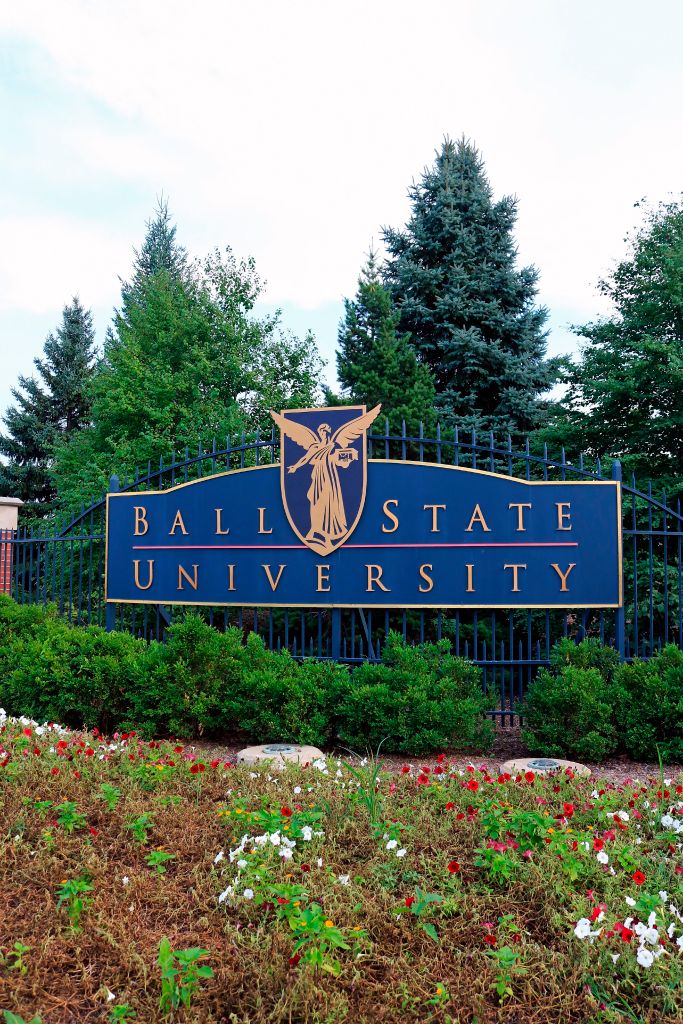 Ball State University entrance sign