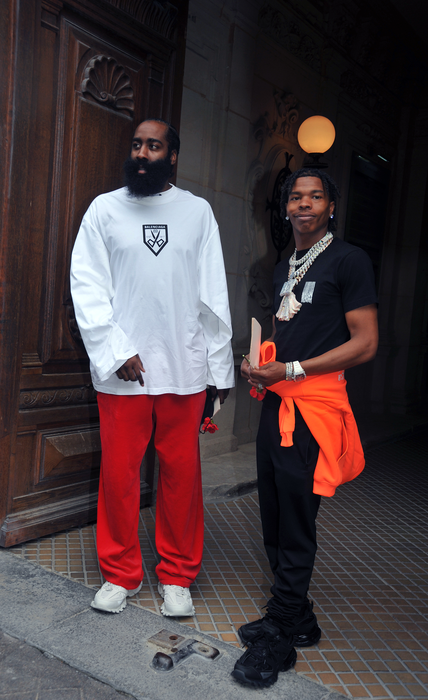 Celebs attend the Balenciaga Haute Couture in Paris, France